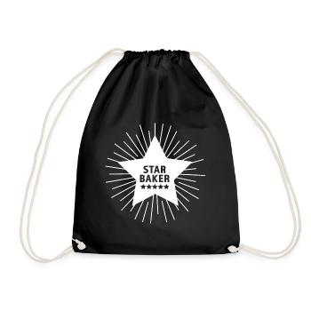Star baker - Drawstring Bag - black - Front