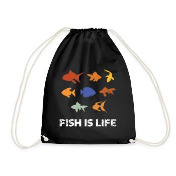Aquarium aquarium - Drawstring Bag - black - Front