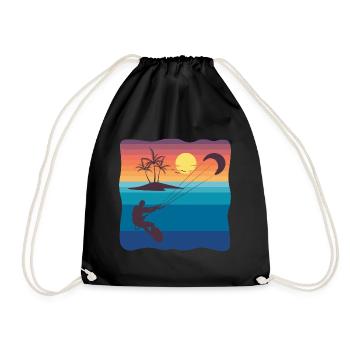 Kiten coucher de soleil - Sac de sport léger - noir - Devant