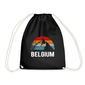 belgium belgien - Turnbeutel - Schwarz - Vorne