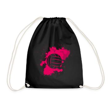 volleyball women ladies - Drawstring Bag - black - Front