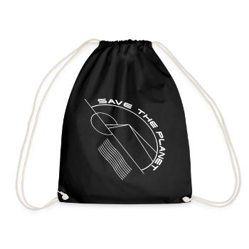Save the Planet Design - Turnbeutel - Schwarz - Vorne
