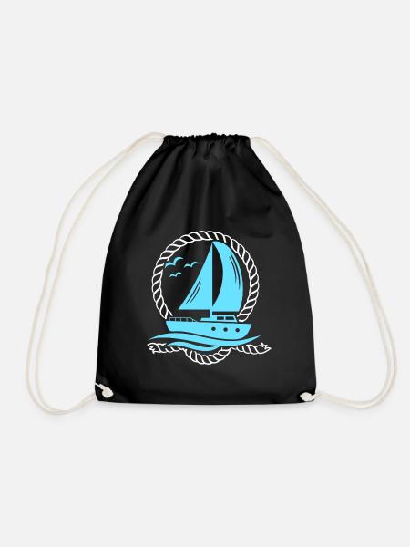 Voilier Corde de bateau Sailing Boater Sailor - Sac de sport léger - noir