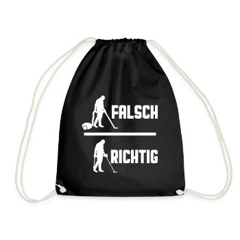 Passer l'aspirateur, c'est mal, Sonding, c'est bien - Sac de sport léger - noir - Devant