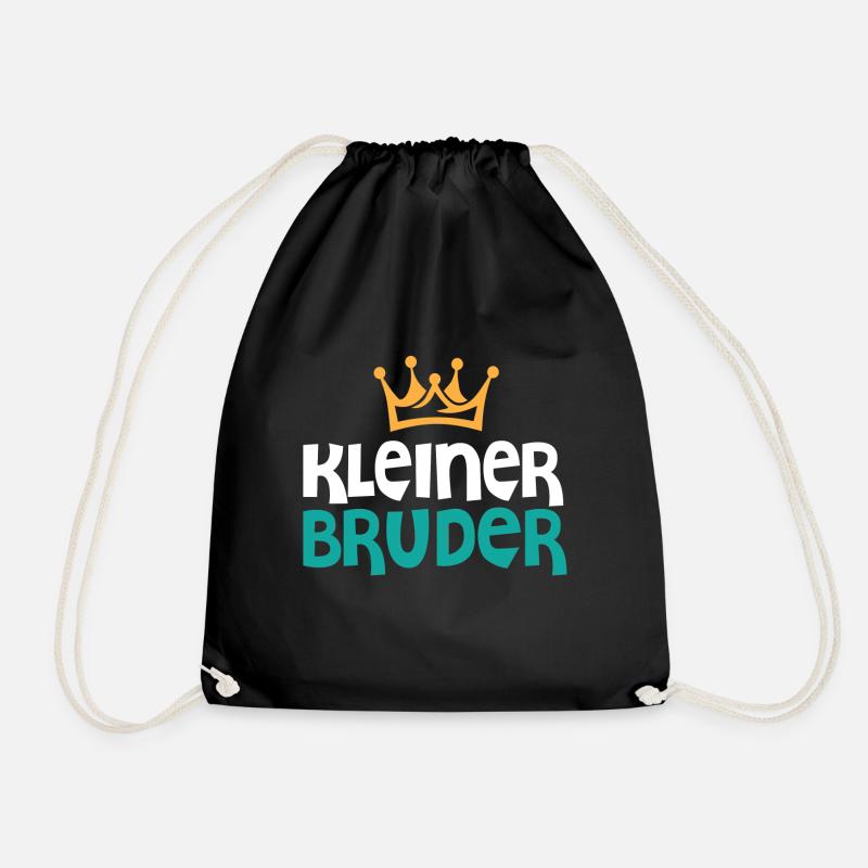 Kleiner Bruder Geschwister Geschenk Partnerlook - Turnbeutel - Schwarz