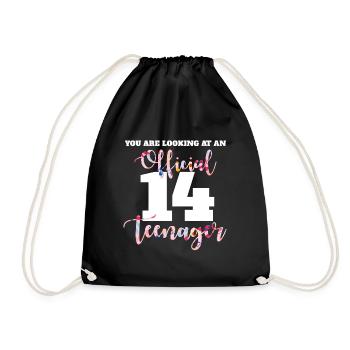 Adolescent 14 ans 2007 14e anniversaire fille femme - Sac de sport léger - noir - Devant