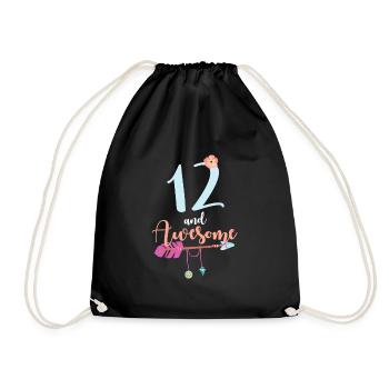 Adolescent 12 ans 2009 12e anniversaire fille femme - Sac de sport léger - noir - Devant
