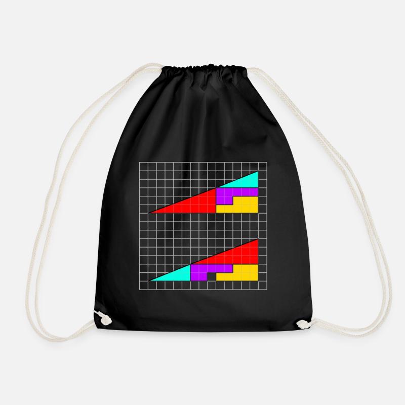 Triangles avec le carré manquant - Sac de sport léger - noir