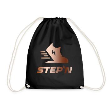 Step'n Pink Gold, lauf und gewinne - Turnbeutel - Schwarz - Vorne