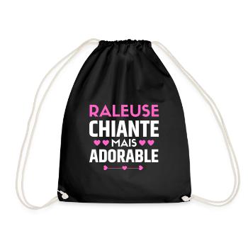 RALEUSE CHIANTE MAIS ADORABLE - Sac de sport léger - noir - Devant