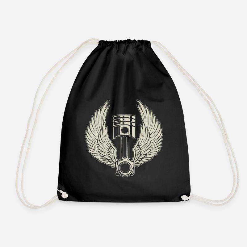 WED PISTON - Drawstring Bag - black