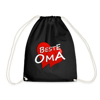 Beste Oma - Turnbeutel - Schwarz - Vorne