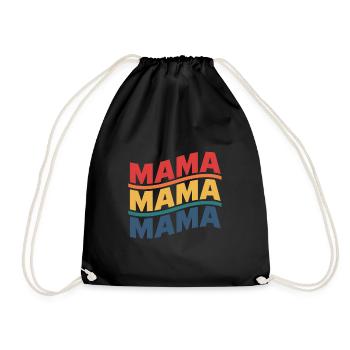Retro Groovy Mama - Drawstring Bag - black - Front