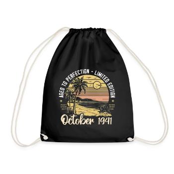 Born in October 1941 Legendary since October 1941 - Drawstring Bag - black - Front
