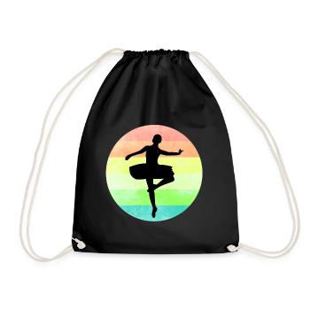 Tutu de ballerine danseuse - Sac de sport léger - noir - Devant