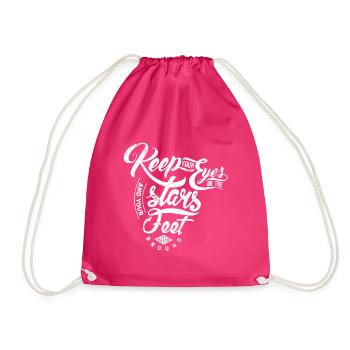 AUGEN FÜßE BODEN UNTEN STERNEN FUß SPRÜCHE MOTIVE - Turnbeutel - Fuchsia - Vorne