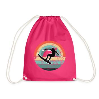 SURFER LAC PLAGE CÔTE VACANCES SURF SURF MOTIFS - Sac de sport léger - fuchsia - Devant