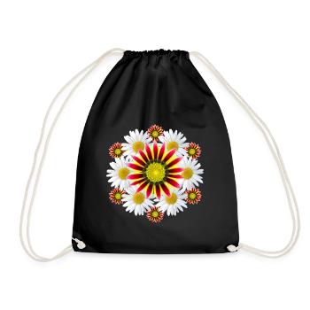 Marguerites Gazanie Flowers Gazania Daisies - Drawstring Bag - black - Front