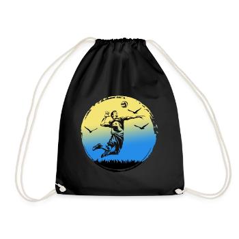 VOLLEYBALL Volleyball SCHMETTERBALL Time out - Drawstring Bag - black - Front