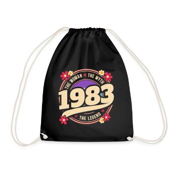 Femme 1983 La Légende 40 Ans Anniversaire - Sac de sport léger - noir - Devant