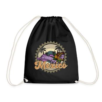 Quetzalcoatl Axolotl Mexico Aztecs Deity - Drawstring Bag - black - Front