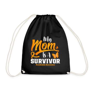 Leukemia Awareness Month Leukemia Survivor - Drawstring Bag - black - Front