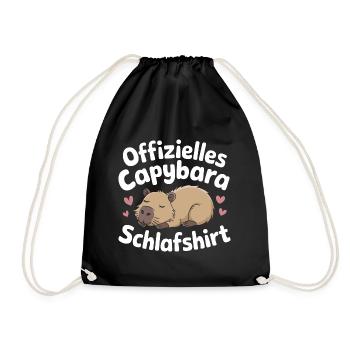 Capybara Capybara Animal rongeur - Sac de sport léger - noir - Devant