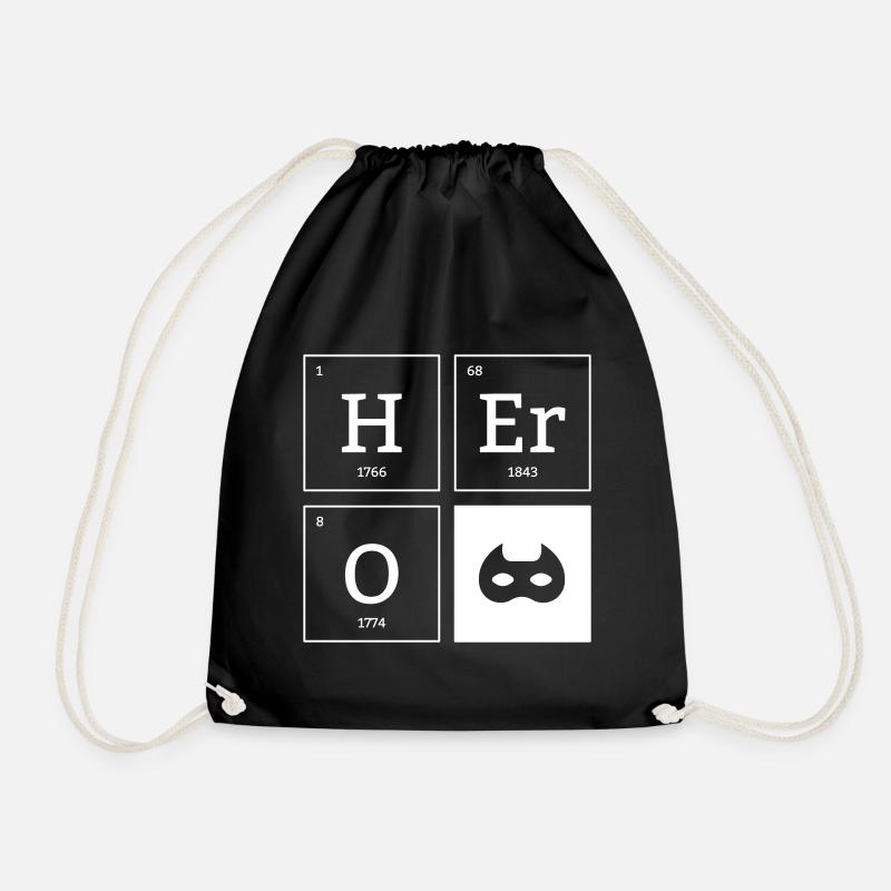 HERO Maske Superheld Elemente Geschenk - Turnbeutel - Schwarz