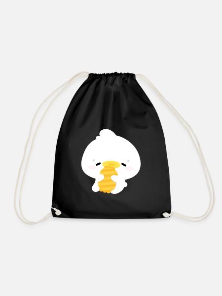Schläfrige Ente - Turnbeutel - Schwarz