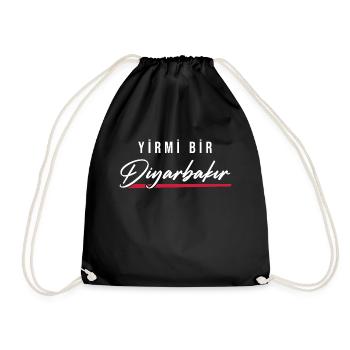 Diyarbakir 21 Turkey Turkiye Gift Holiday Kurd - Drawstring Bag - black - Front