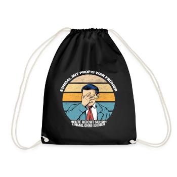 einmal mit profis war früher - Sac de sport léger - noir - Devant