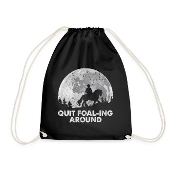 Cydesdale Rider et dessin de cheval de trait - Sac de sport léger - noir - Devant