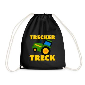 Tractor Trek Tractor Pulling Tractor Gift - Drawstring Bag - black - Front