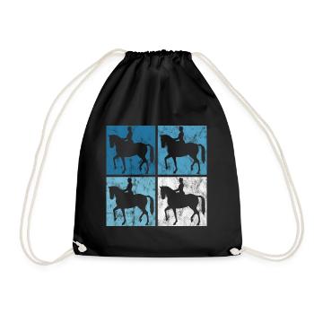 Dressage Équitation Dressage Cavalier Équitation Cheval - Sac de sport léger - noir - Devant