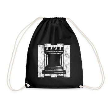 Joueur d'échecs d'échecs rétro pièce d'échecs échec et mat - Sac de sport léger - noir - Devant