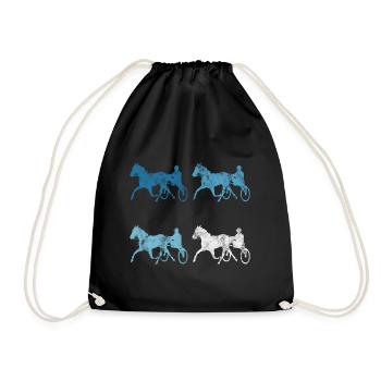 Chevaux de trot Trabrennsport Courses de chevaux - Sac de sport léger - noir - Devant