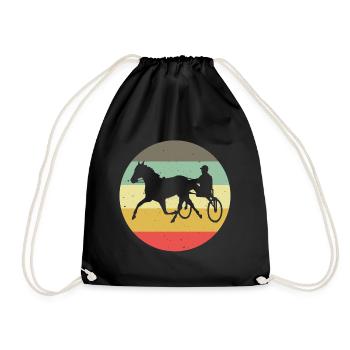 Chevaux de trot Trabrennsport Courses de chevaux - Sac de sport léger - noir - Devant