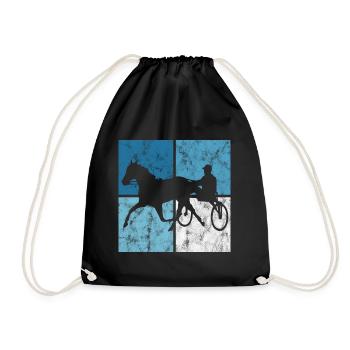 Trotteur trotter dans un style rétro ou vintage - Sac de sport léger - noir - Devant