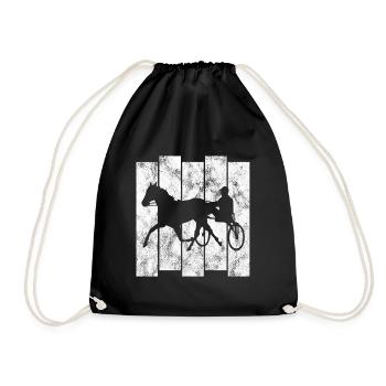 Trotteur trotter dans un style rétro ou vintage - Sac de sport léger - noir - Devant