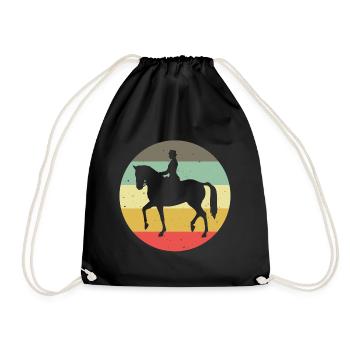 Dressage Cavalier de dressage Cheval d’équitation - Sac de sport léger - noir - Devant