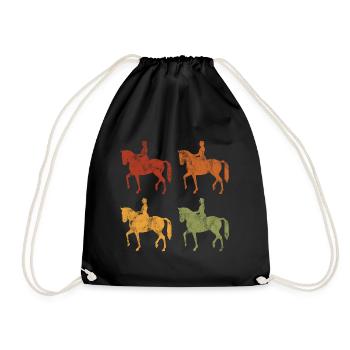 Dressage Cavalier de dressage Cheval d’équitation - Sac de sport léger - noir - Devant