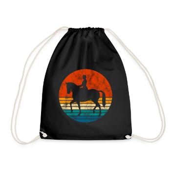 Dressage Cavalier de dressage Cheval d’équitation - Sac de sport léger - noir - Devant
