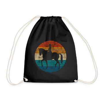 Dressage Cavalier de dressage Cheval d’équitation - Sac de sport léger - noir - Devant