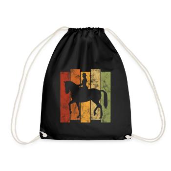 Dressage Cavalier de dressage Cheval d’équitation - Sac de sport léger - noir - Devant