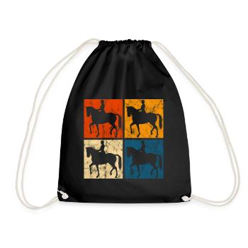 Dressage Cavalier de dressage Cheval d’équitation - Sac de sport léger - noir - Devant