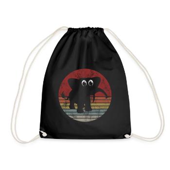 Eléphant éléphant pour enfants - Sac de sport léger - noir - Devant