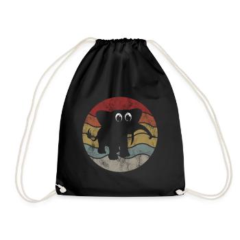 Eléphant éléphant pour enfants - Sac de sport léger - noir - Devant