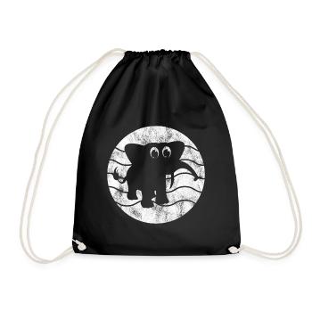 Éléphant Éléphant pour enfants - Sac de sport léger - noir - Devant