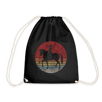 Dressage Cavalier de dressage Cheval d’équitation - Sac de sport léger - noir - Devant