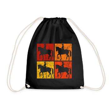 Dressage Cavalier de dressage Cheval d’équitation - Sac de sport léger - noir - Devant